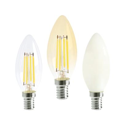 China Residential Reliable Quality 35*100Mm E14 Led Candle Lamp Led Filament Bulb 4/6W for sale