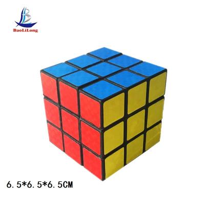 China ABS plastic children's puzzle promotion item magic cube third-order cube premium quality plastic magic cube for sale