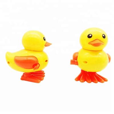 China PP Material Duck Toys For Kids Jumping Toys Wind Up Yellow Plastic Animal Toy Duck Cogs Toy Duck Toys for sale