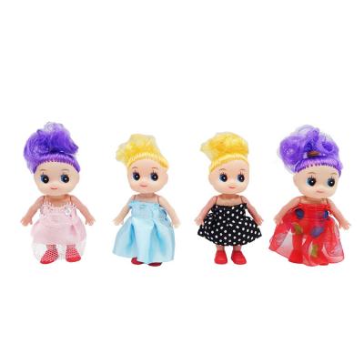 China Educational Toy Girls Toys 2.5 Inch Mini Baby Dolls For Children Promotion Senior Chain Toy for sale