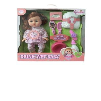 China 16 Inch Plastic Doll With IC Lovely Baby - Living Doll Toy Set Plastic Vinyl Girl Doll With Accessories Play House Toy Set for sale