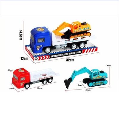 China Plastic Rubbing Toy Rubbish Tow Truck Engineering Truck For Boys Rubbish Vehicles Tow Head Car for sale