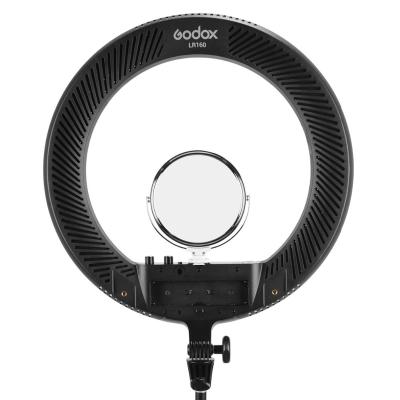 China Godox Lr160 Led Ring Light Lamp 18w 3300k-8000k Color Temperature Adjustable LCD Screen For Live Streaming Makeups Led Light 49.2*59*4cm for sale