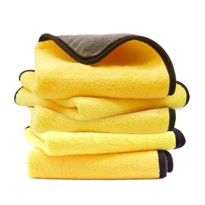 China Super Absorbent Amazon Microfiber Car Wash Hot Sales 80 Polyester 20 Polyamide Disposable Cleaning Thick Cloth Towels for sale