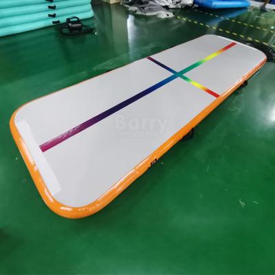 China DWF+1.2mm Plato Certificated Home Edition Inflatable Gym Mat Air Track Yoga Training Air Tumbling Mat for sale