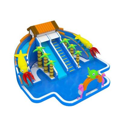 China Durable Shark Inflatable Water Park For Kids , Animal Outdoor Ride Amusement Park Equipment China for sale