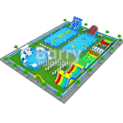 China 2020 New Durable Hot Sale Kids Inflatable Land Water Park Equipment For Sale for sale