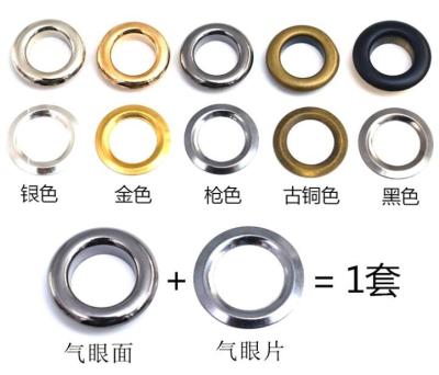 China Custom High Quality Brass Grommet Fastener Button Metal Credit Ocean Ring Grommet For Clothing for sale