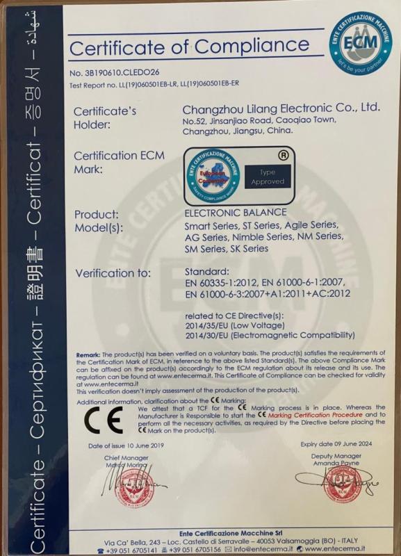 CE - Changzhou Lilang Electronic Co., Ltd.