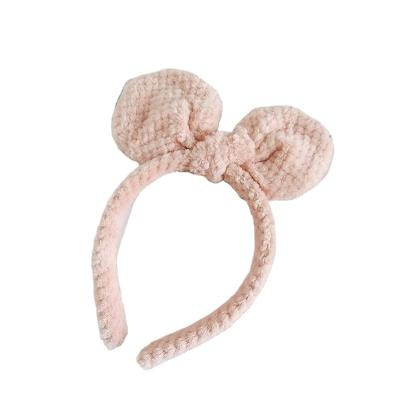 China Outdoor Activities Wholesale Clean Life Hairbands Makeup Ladies Rabbit Ear Villus Women Girl Face Washing Hairbands Custom Cute Soft Spa Hairbands for sale