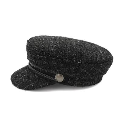 China Factory Wholesale Striped Custom Fashion Solid Classic Wool Beret Hats 2021 High Quality Beret Hats for sale