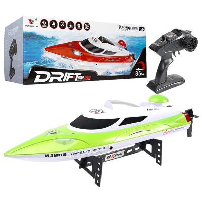 China Anti overturning function HJ806B 2.4G Remote Control Toy Ship Waterproof 35km/h High Speed Boat for Swimming Pool River Great Gift RC Boat for children for sale