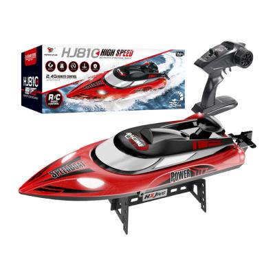 China Anti overturning function OEM Factory Remote Radio Control Racing Boat Anti turn Propeller High Speed Yachts Speedboat Boys Toy RC Boat With  Night Light for sale