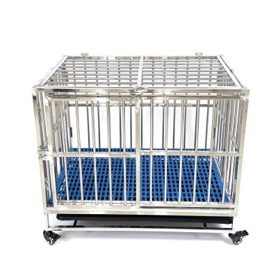 China Hot Sale Dog Crates Walmart Stainless Steel Viable Dog Cage Outdoor Dog Kennel Crate for sale