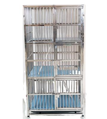 China Two Layers Viable Cat Crates Stainless Steel Cat Crates Cat Kennel For Sale for sale