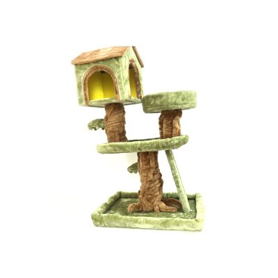 China Wholesale Viable Comfortable Plush Cat Tree Cat Apartment from Cat Tree House Eco-Friendly Soft for sale