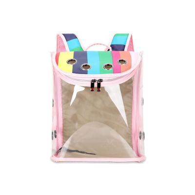 China PVC Space Capsule Cat Portable Pet Backpack Travel Viable Plastic Transparent Carrier Bag for sale