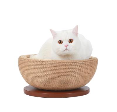 China Wholesale Viable Cat Toys Bowl Shaped Sisal Scratch Toy For Indoor Cats for sale