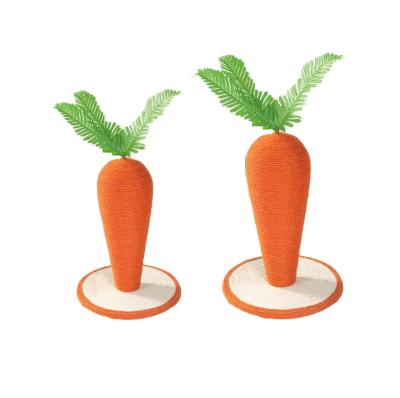 China Viable Most Popular Cat Scratch Tower Carrot Shaped Sisal Toys Scratch Poles For Indoor Cats for sale