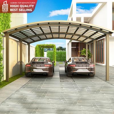 China UV-Resistance Waterproof Fireproof Trade Assurance Aluminum Profile For Parking Lot Wind Resistant Canopy Car Parking Shelter for sale