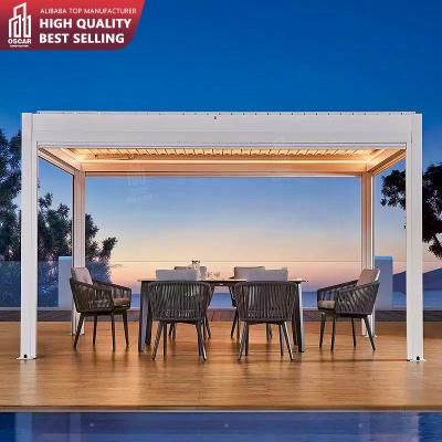 China RTS-Factory Direct Selling Easily Assembled Freestanding Movable Roof For Backyard Gazebos Waterproof Pergola for sale