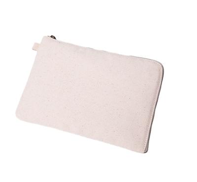 China Fanshion Universal Canvas Cosmetic Bag Pouch Zipper Makeup Cosmetic Bags Blank To Make Up Purse For Women for sale