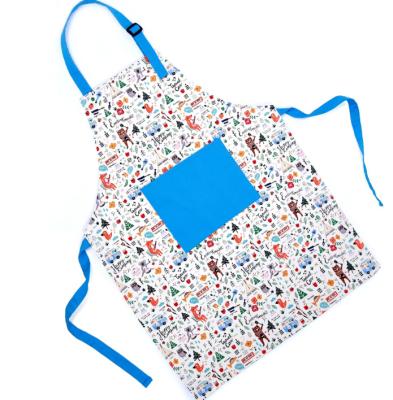 China New Comfortable Custom Printing Cute Colorful Simple Children Eating Apron for sale