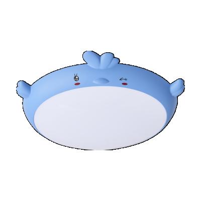 China Modern High Quality ABS Plastic Ceiling Lamp Cartoon Blue And Pink 24 Watt Children Bedroom Ceiling Lights for sale