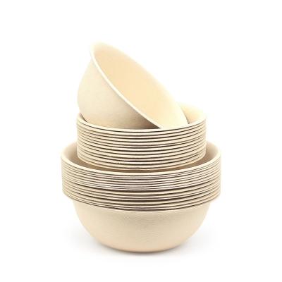 China 500ml Disposable 100% Biodegradable Biodegradable Bamboo Cutlery Sets Fiber Bowl for sale