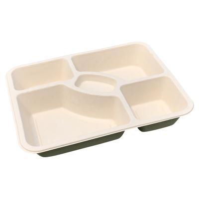 China Wholesale 5C Eco-Friendly Disposable Dish 100% Bamboo Biodegradable Compostable For Sugarcane Bagasse Dish Dish for sale