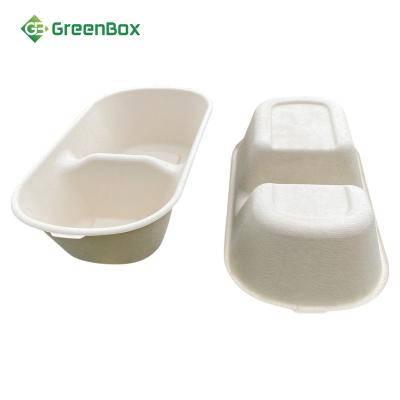 China Hot Sale Biodegradable Good Quality Eco-Friendly Bamboo Fiber Amazon Oval Container For Food Storage for sale