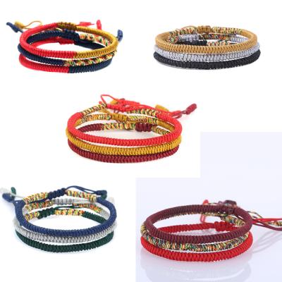 China BOHEMIA Knot Handwoven Tibetan Bracelet Braided Rope Bracelet Tibetan Friendship Bracelet for sale