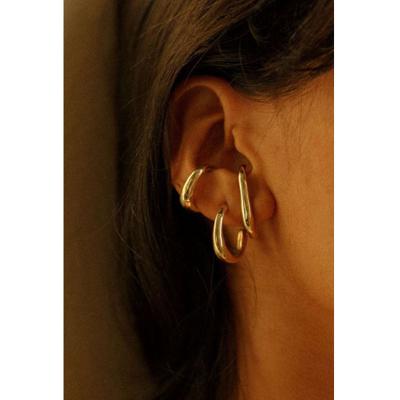 China FASHIONABLE Unique Design Ear Cuff Stud Earrings 18K Gold Plated Hot Selling Statistical Ins Stud Ear Cuffs Stud Cuff Earrings 'stainless steel for sale