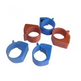 China Stable RFID Chicken Bands , Colorful Poultry Leg Rings 134.2Khz FDX-B EM4305 for sale