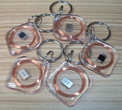 China High Frequency Passive RFID Key Fob With Mifare1 S50 Crystal With Custom Logo for sale