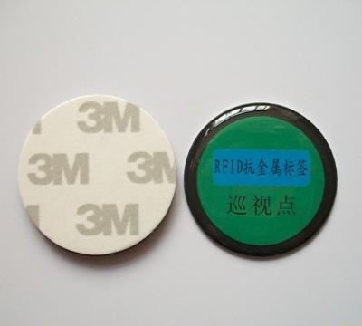 China 25MM PVC auf Metall RFID etikettiert HF-Epoxidumbau NFC, das mit ISO 14443A Mifare S50 klebrig ist zu verkaufen