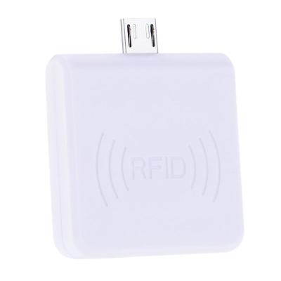 China HF Micro USB Port White 13.56 Mhz RFID Reader Long Range Android Handheld for sale