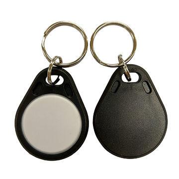 China RFID ABS Key Fob Black+White ATA5577 125kHz Frequency Read/Write for sale