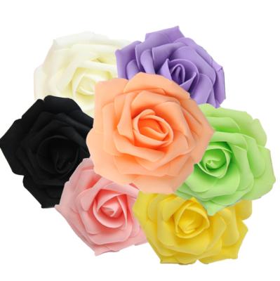 China Natural Wholesale Decor 8cm Stem Hawaiian Moss Hair Touch Rose Flower for sale