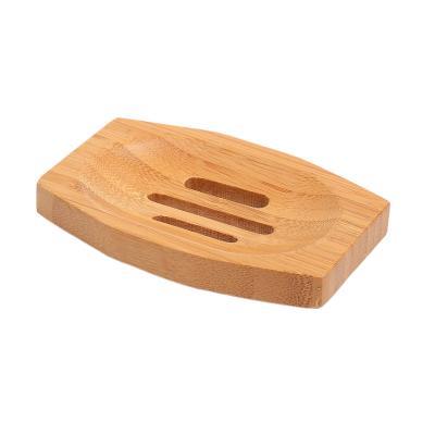 China Soap Dry Logo Easy Custom Simple Wood Holder Bathtub Bamboo Soap Dish for sale