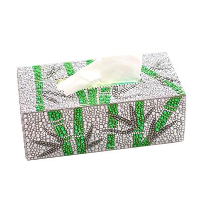 China Handmade Table Decor Handmade Diamond Painting DiY Tissue Wood Box for sale