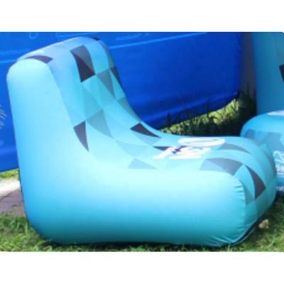 China Waterproof Custom Spandex 300D Polyester Waterproof Inflatable Sofa Couch Chair With LOGO for sale