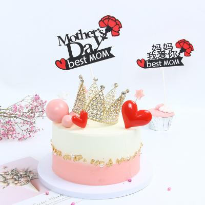 China Mother's Day Wishes Mother's Day Wishes Cake Decorating Supplies Best Mother's Day Happy Birthday Mom Cake Topper for sale