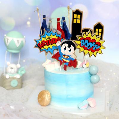 China Cartoon Boy Four Piece Set New Design Baby Topper Theme Cartoon Boy Topper Cake Decorating Four Piece Set Wholesale For Happy Birthday Cake Topper for sale