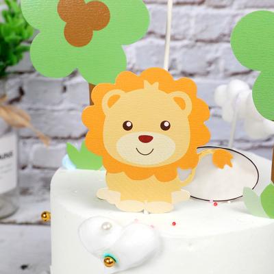 China Mori Lion Set Newest Custom Original Lion Cake Cupcake Toppers cute animal for kids for sale