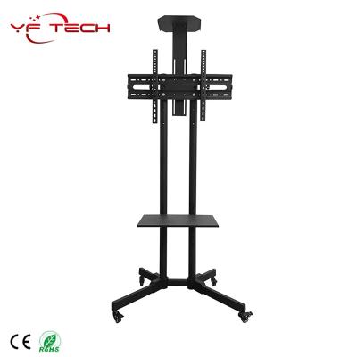 China Mobile Cart LCD Mounts Mobile TV Cart Mount With Wheels 32 To 55 Inch Mobile TV Floor Mount TV Cart Up To 50kg Wheels Lockable for sale