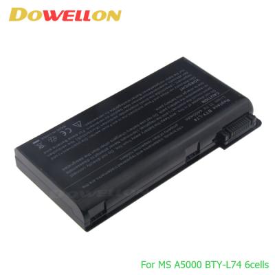 China Laptop Replacement 11.1V 4400mAh 49Wh BTY-L74 BTY-L75 Laptop Battery for MSI A5000 A6000 A6005 A6200 A7200 for sale