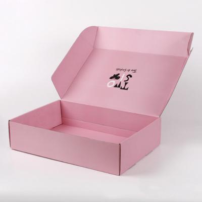 China Recycled Materials Customized Logo Color Clothing Paper Box Corrugated Cardboard Shipping Mailing Boxes for sale