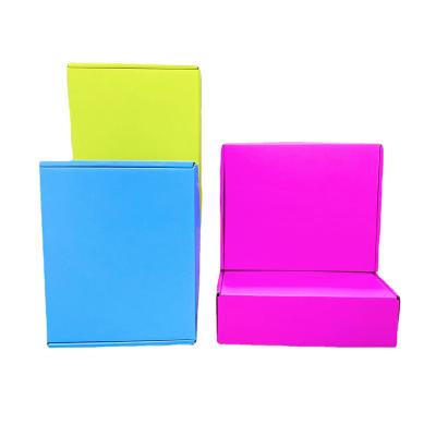 China Recycled E-Flauta Materials Custom Wig Light Blue RP Packaging Small Black Teardrop Tape A4 A2 Square Mailer Box for sale