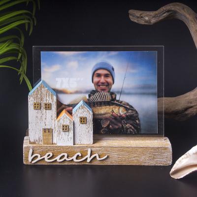 China Europe Beach Series Wedding Themed Picture Frames Summer Vacation Keepsake Graduation Beach Decor for sale